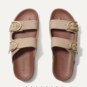 Rothy’s The Buckle Slide in Dune Size 8 Worn Once